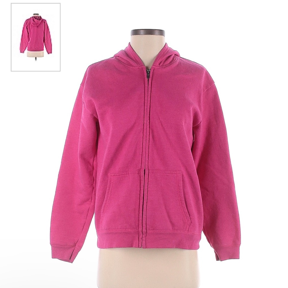 Hanes pink zip up hoodie